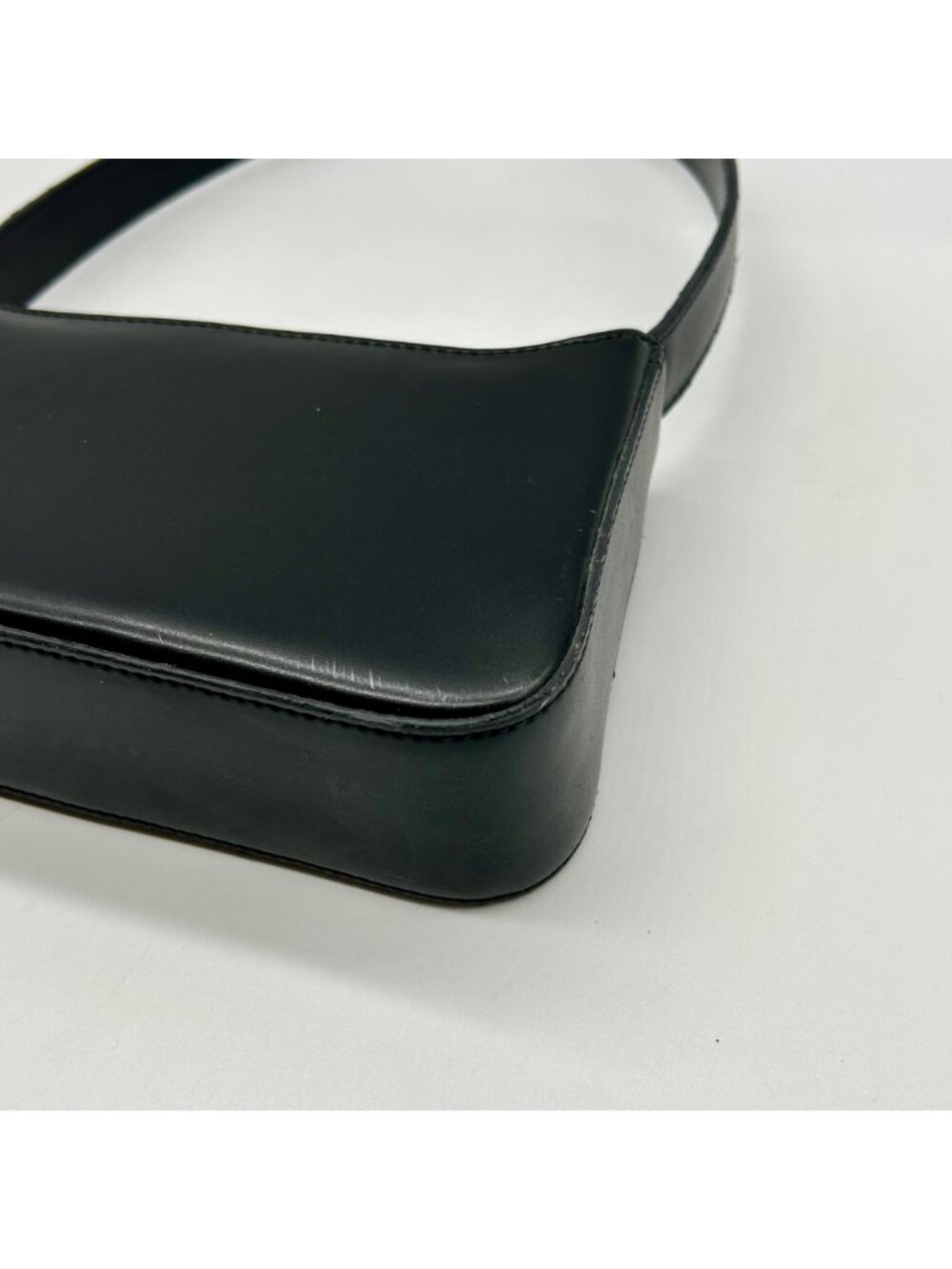 Black Faux Leather Structured Shoulder Bag - Picture 6 of 11